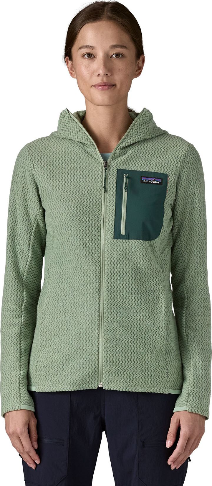 Patagonia Women's R1 Air Full-Zip Hoody Ellwood Green Patagonia