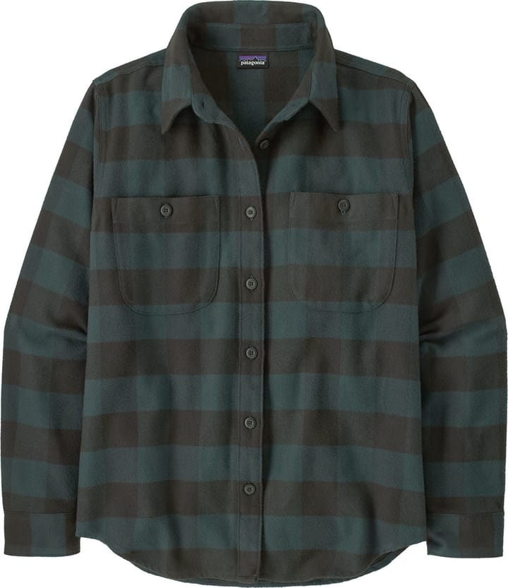 Patagonia Women's Fjord Flannel Shirt Buffalo Check: Old Growth Green Patagonia