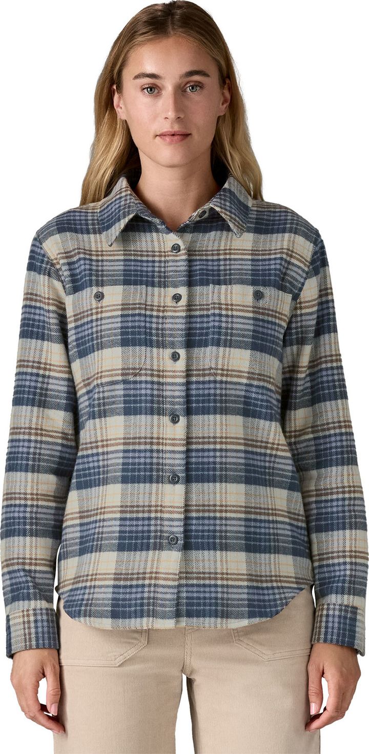 Patagonia Women's Fjord Flannel Shirt River Plaid: Barnacle Blue Patagonia