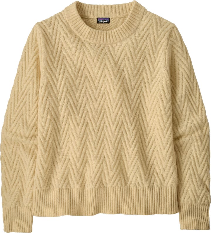 Patagonia Women's Recycled Wool-Blend Crewneck Sweater Chevron Cable: Dark Natural Patagonia