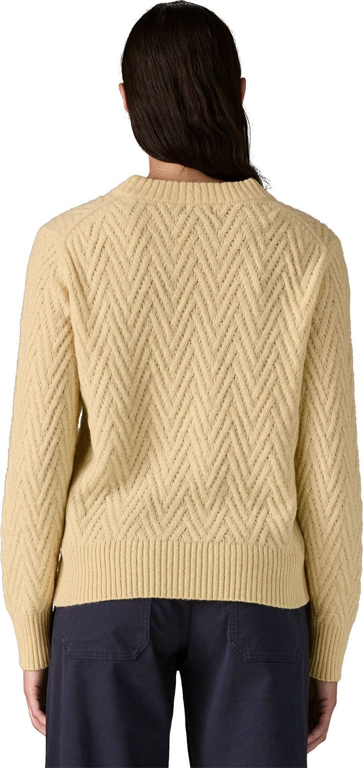 Patagonia Women's Recycled Wool-Blend Crewneck Sweater Chevron Cable: Dark Natural Patagonia
