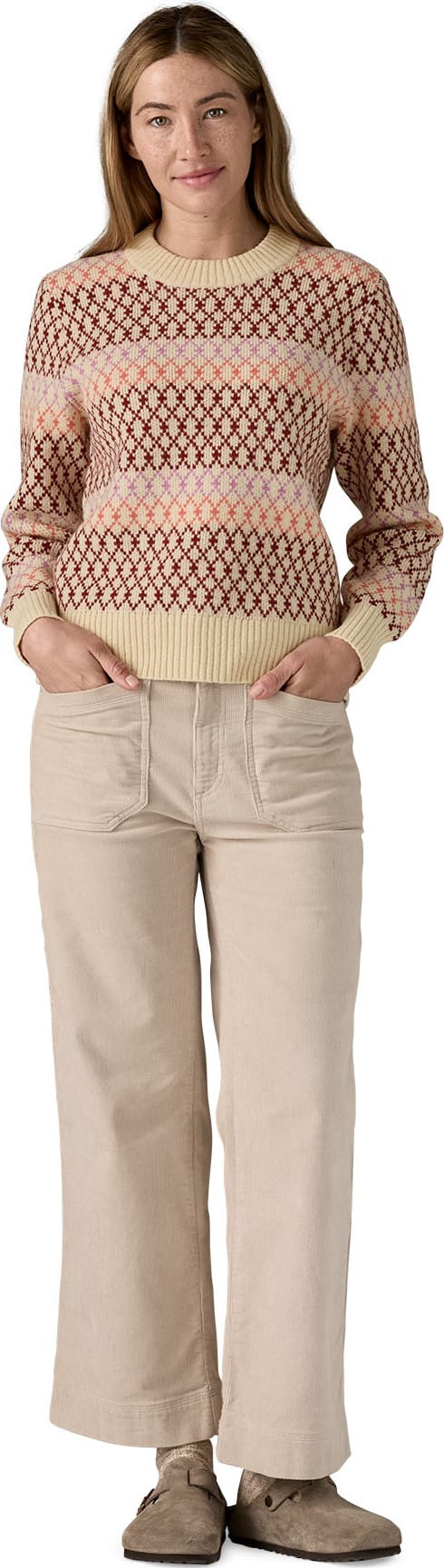Patagonia Women's Recycled Wool-Blend Crewneck Sweater Starlight: Dark Natural Patagonia