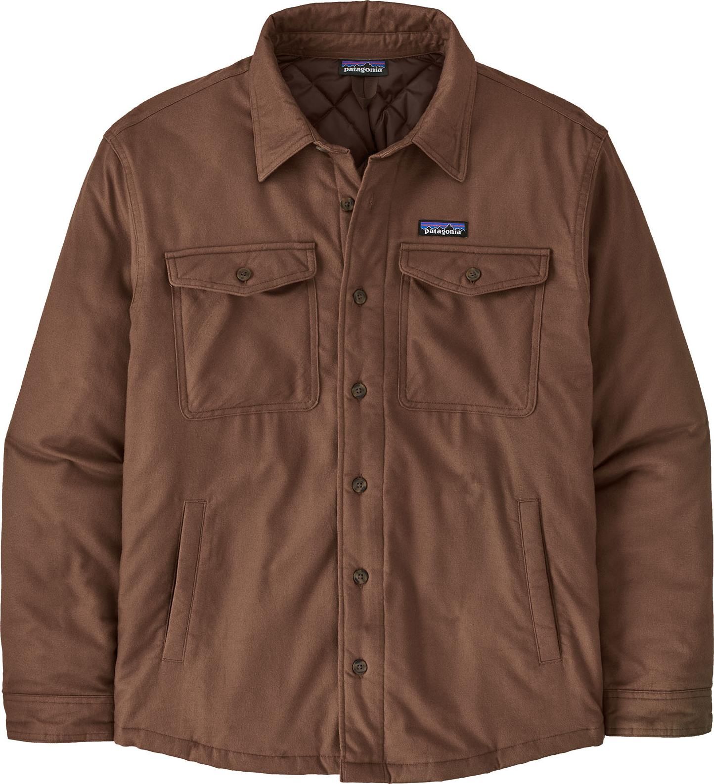 Patagonia Men's Lightweight Insulated Fjord Flannel Shirt Berm Brown
