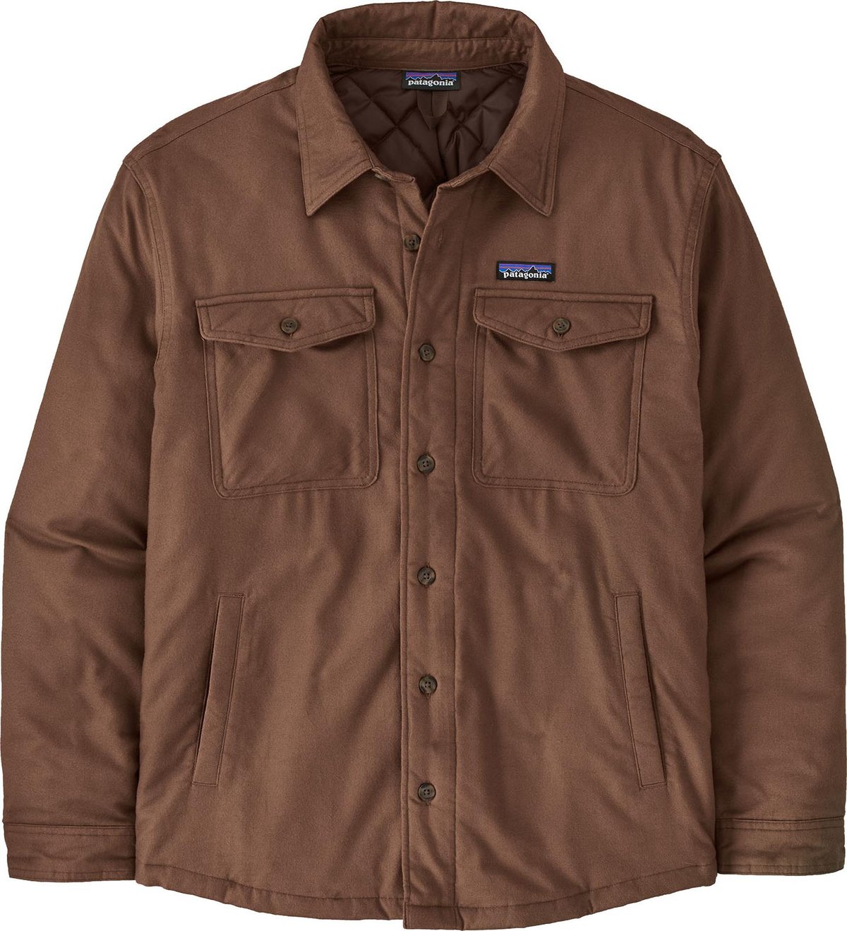 Patagonia Men's Lightweight Insulated Fjord Flannel Shirt Berm Brown