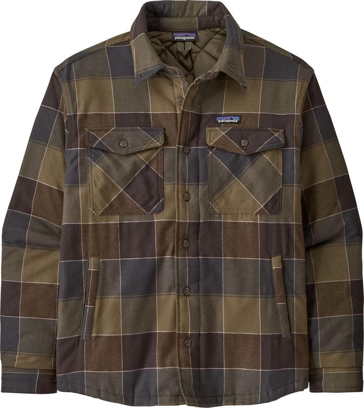 Patagonia Men's Lightweight Insulated Fjord Flannel Shirt Snow Owl: Basin Green Patagonia