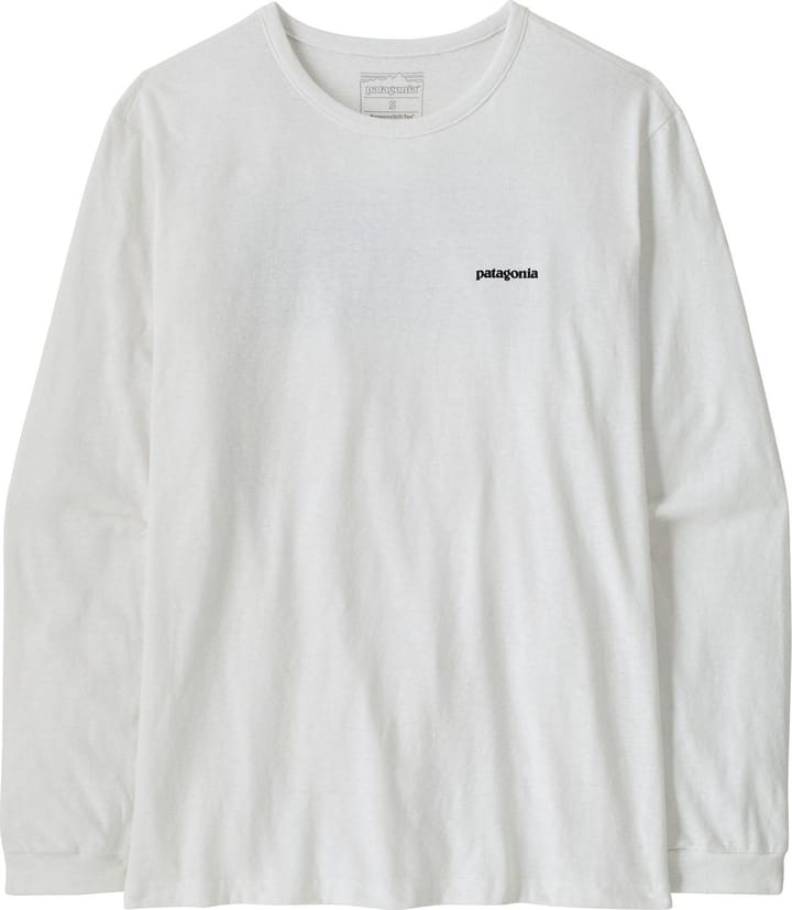 Patagonia Women's Long-Sleeved P-6 Logo Responsibili-Tee Fiber White Patagonia