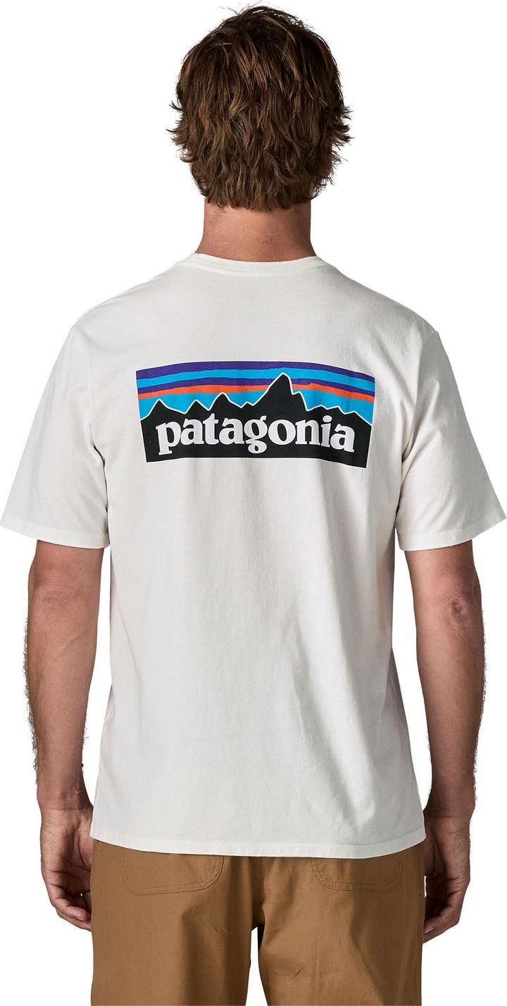 Patagonia Men's P-6 Logo Responsibili-Tee Fiber White Patagonia