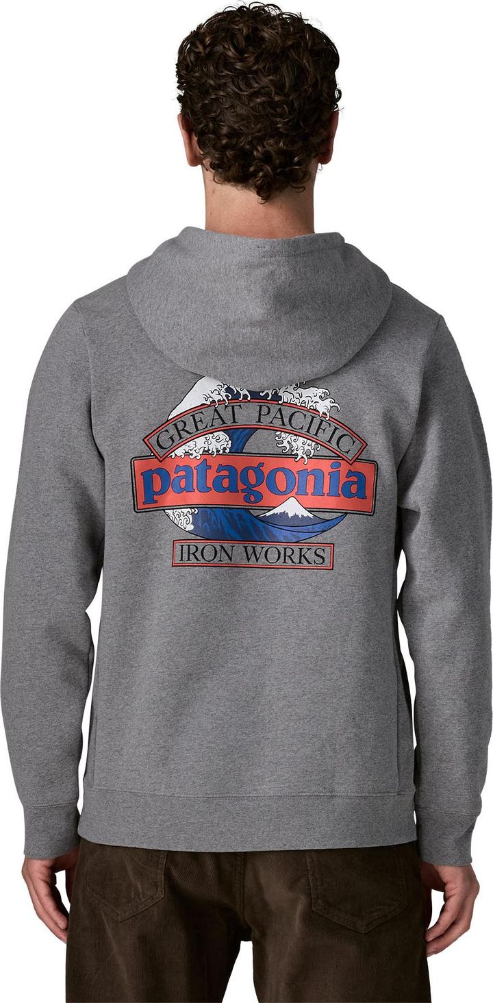 Patagonia Men's Great Waves Uprisal Hoody Gravel Heather Patagonia