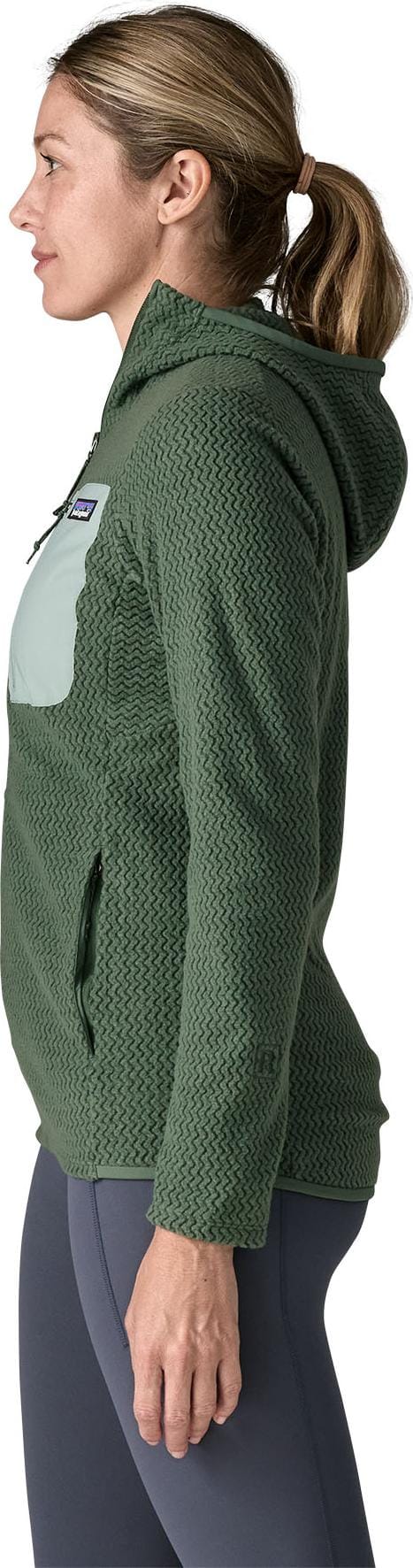 Patagonia Women's R1 Air Fleece Full-Zip Hoody Canopy Green Patagonia