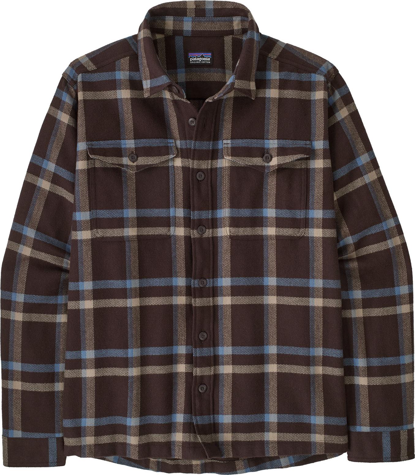 Patagonia Men's Fjord Flannel Shirt Crossing: Den Brown