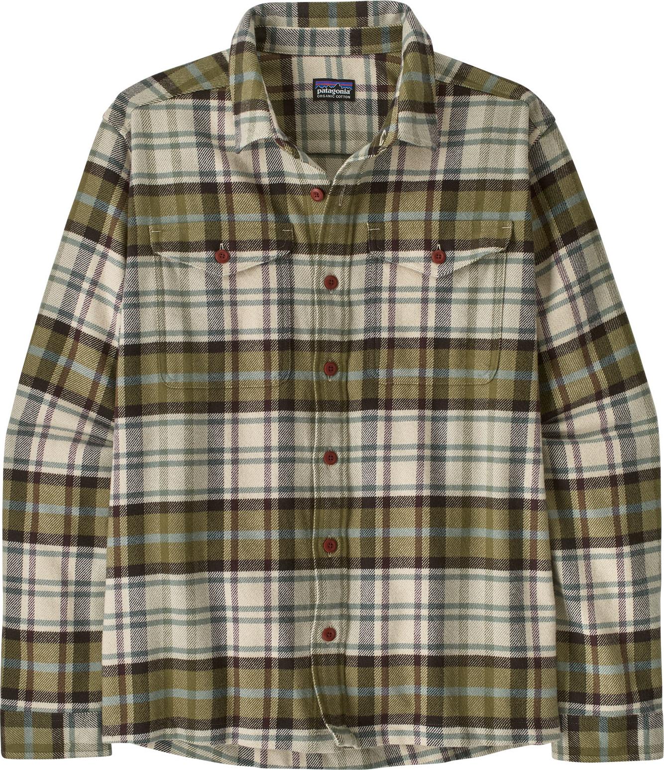 Patagonia Men's Fjord Flannel Shirt Rising Storm: Weathered Stone
