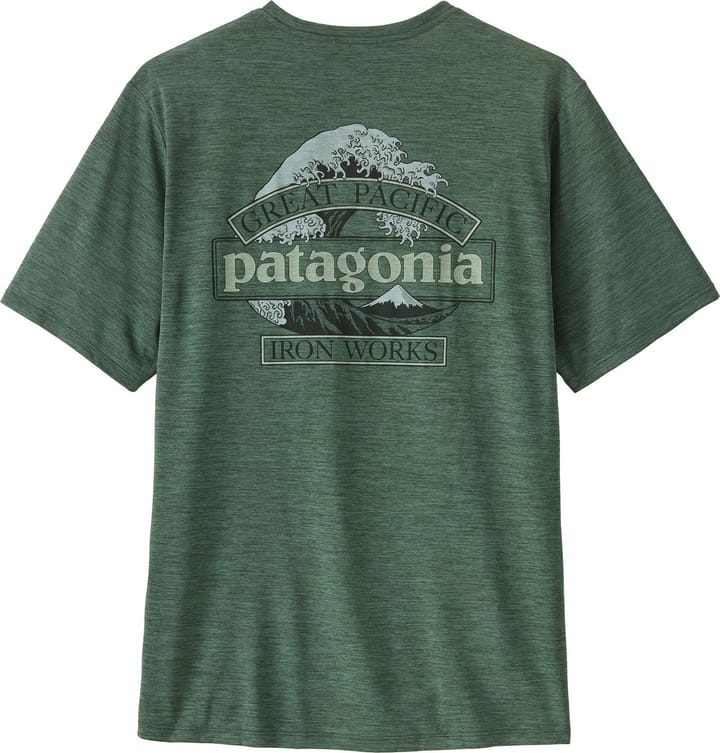 Patagonia Men's Capilene Cool Daily Shirt - Great Waves Canopy Green - Light Canopy Green X-dye Patagonia