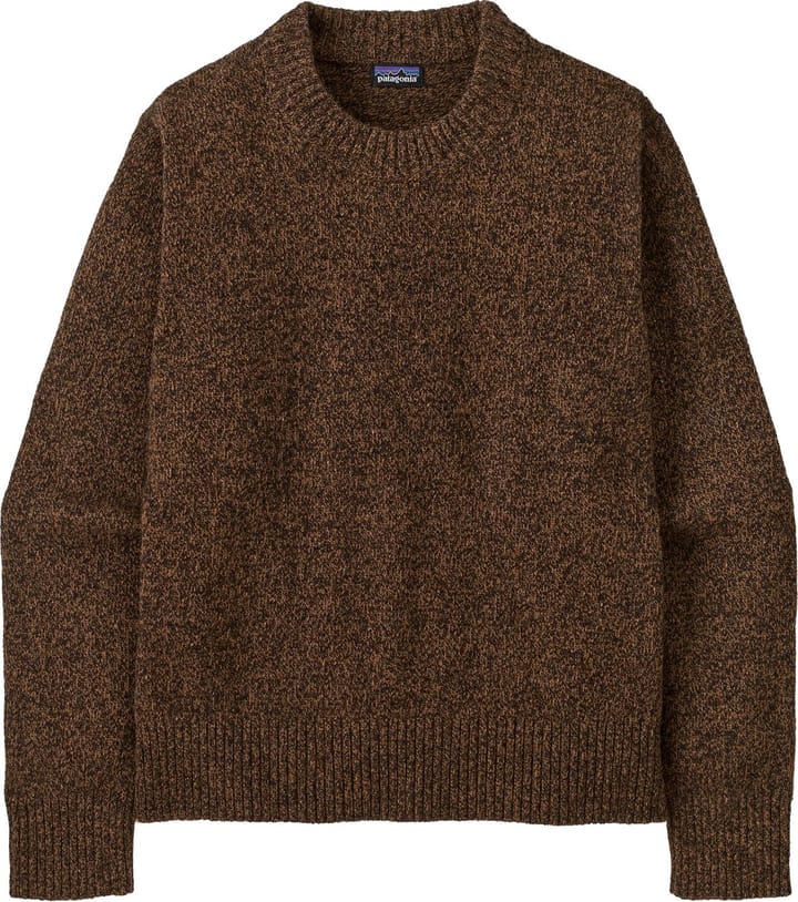 Patagonia Women's Recycled Wool-Blend Crewneck Sweater Dappled: Den Brown Patagonia