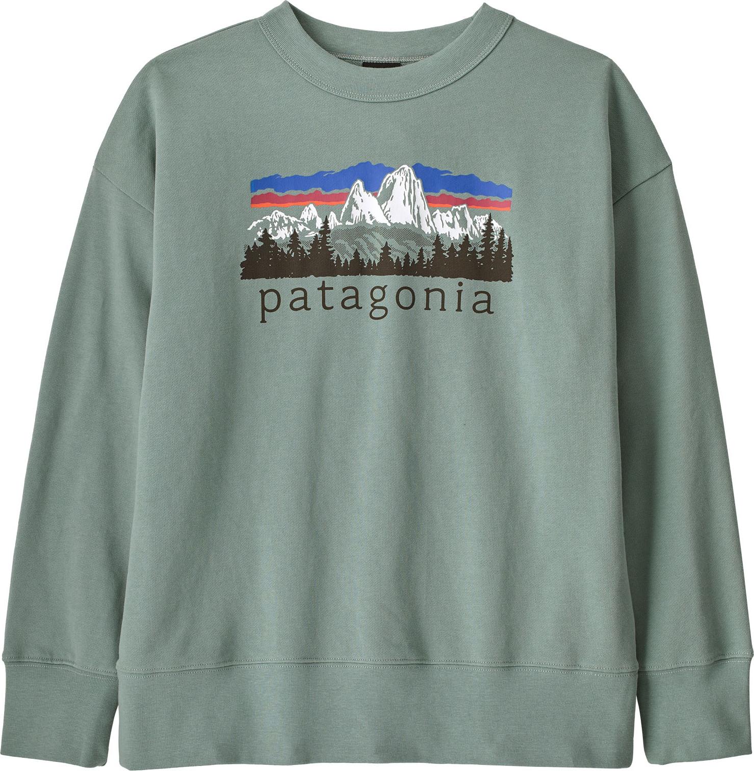 Patagonia Kids' Crew Sweatshirt Fitz Roy Foothills: Cover Green
