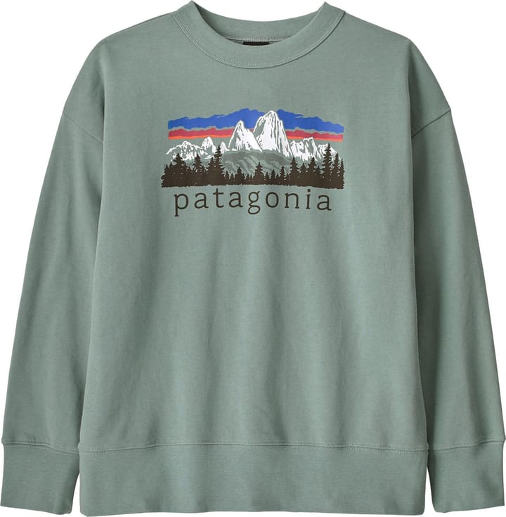 Patagonia Kids' Crew Sweatshirt Fitz Roy Foothills: Cover Green Patagonia