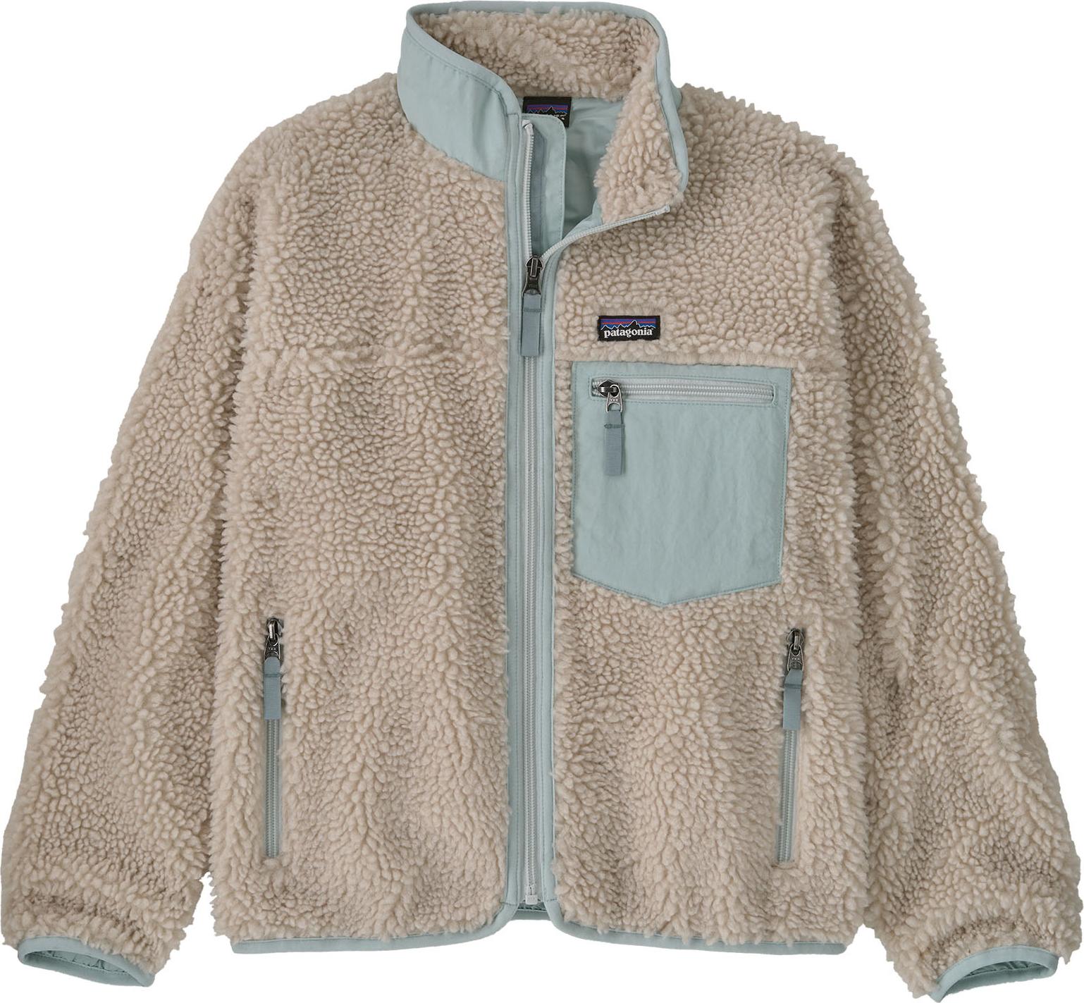 Patagonia Kids' Classic Retro-X Fleece Jacket Natural W/Virtually Blue