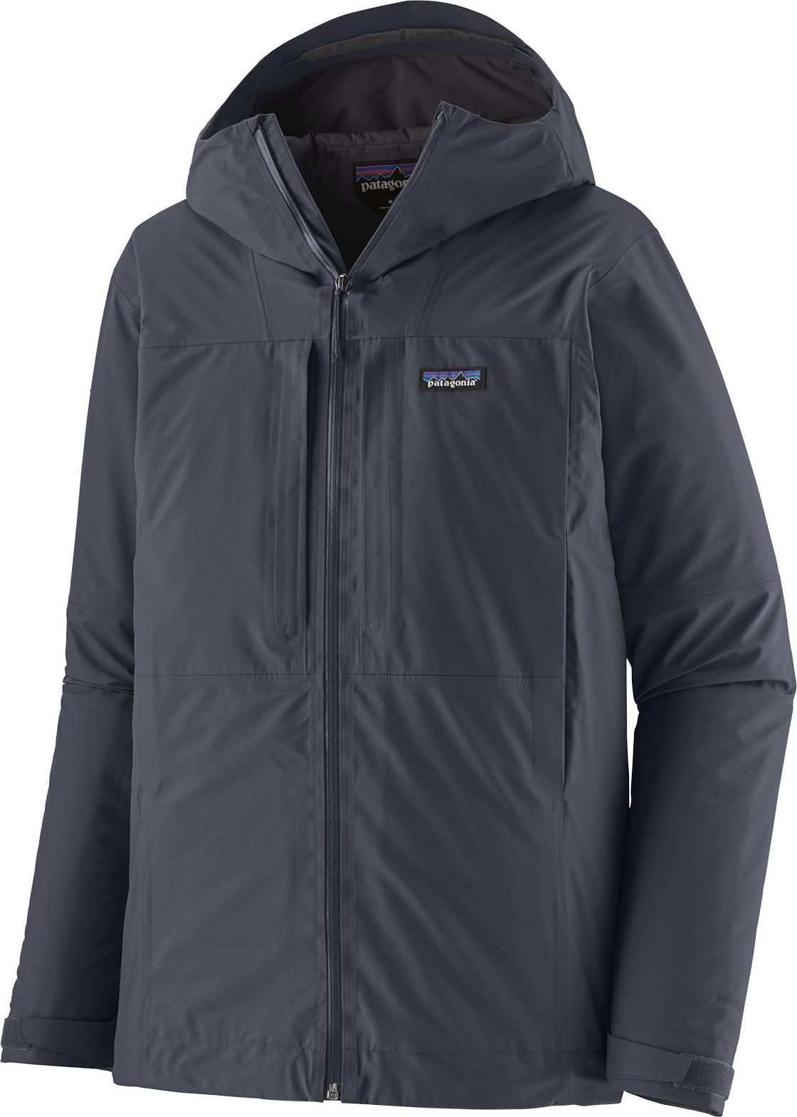 Patagonia Men's Insulated Boulder Fork Rain Jacket Smolder Blue