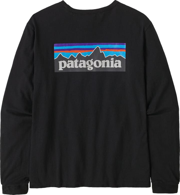 Patagonia Women's Long-Sleeved P-6 Logo Responsibili-Tee Black Patagonia