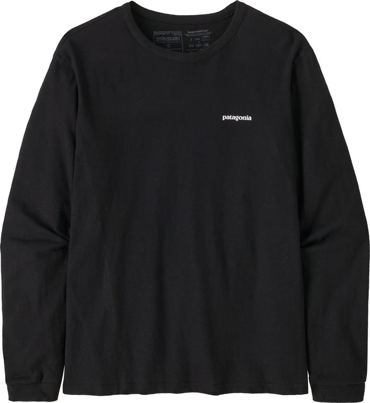 Patagonia Women's Long-Sleeved P-6 Logo Responsibili-Tee Black Patagonia