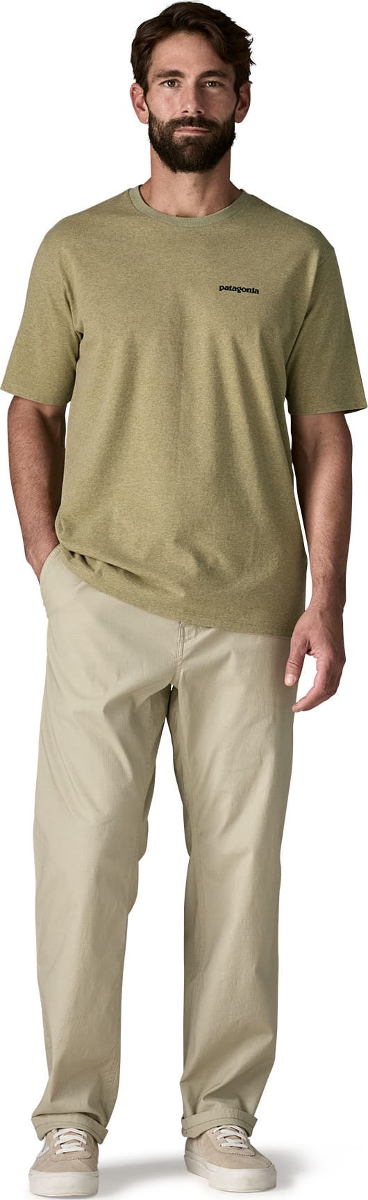 Patagonia Men's P-6 Logo Responsibili-Tee P-6 Outline: Gumtree Green Patagonia