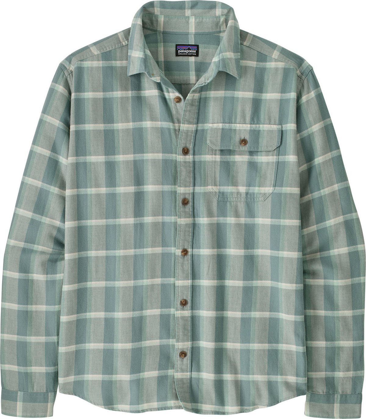 Patagonia Men's Long-Sleeved Lightweight Fjord Flannel Shirt Marine Layer: Blue Sage