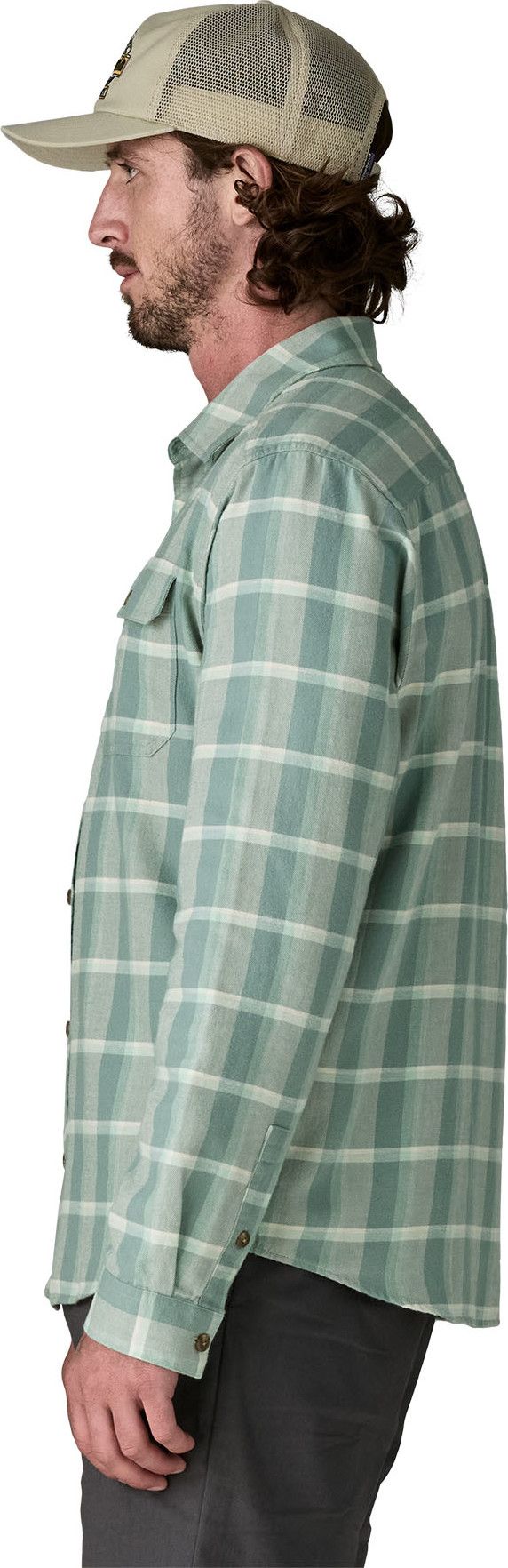 Patagonia Men's L/S Cotton in Conversion LW Fjord Flannel Shirt Marine Layer: Blue Sage Patagonia