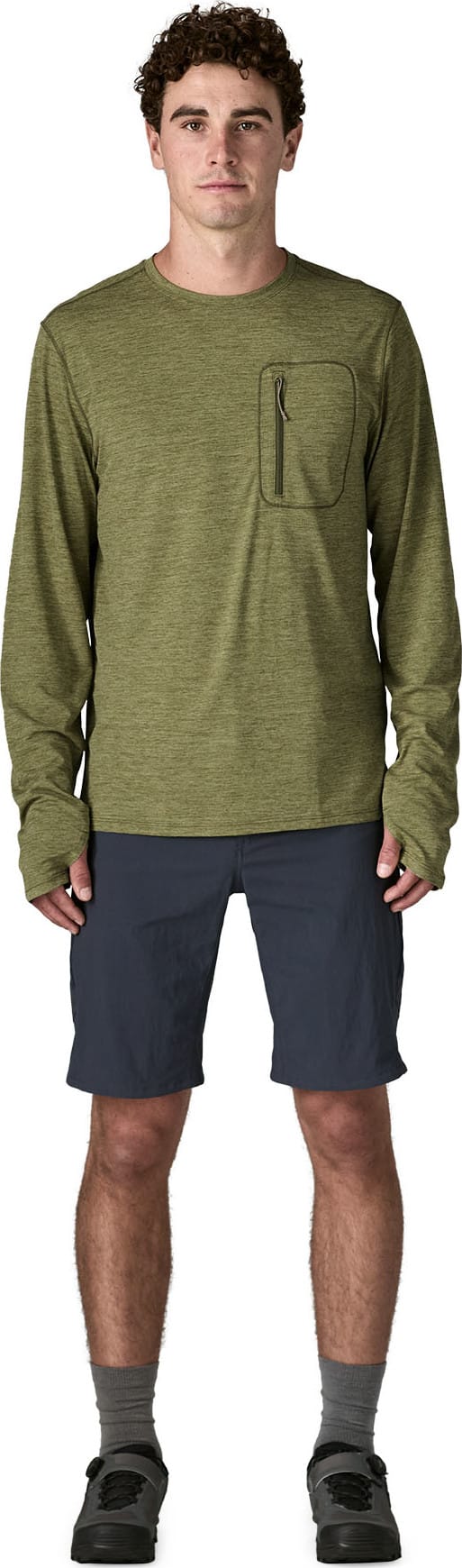Patagonia Men's Long Sleeved Capilene Cool Sun Shirt Caper Green - Buckhorn Green X-dye Patagonia
