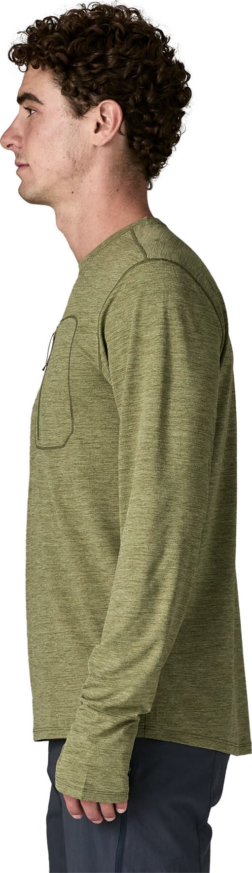 Patagonia Men's Long Sleeved Capilene Cool Sun Shirt Caper Green - Buckhorn Green X-dye Patagonia