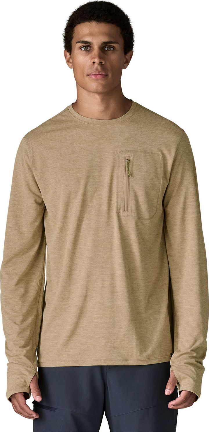 Patagonia Men's Long Sleeved Capilene Cool Sun Shirt Seabird Grey - Light Seabird Grey X-dye Patagonia