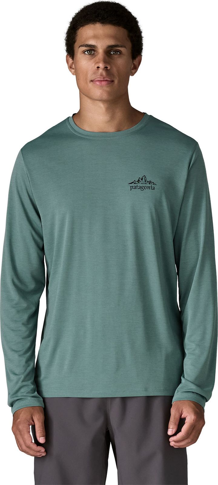 Patagonia Men's Long Sleeved Capilene Cool Daily Shirt Cloud Crag Blue Sage - Light Blue Sage X-dye Patagonia