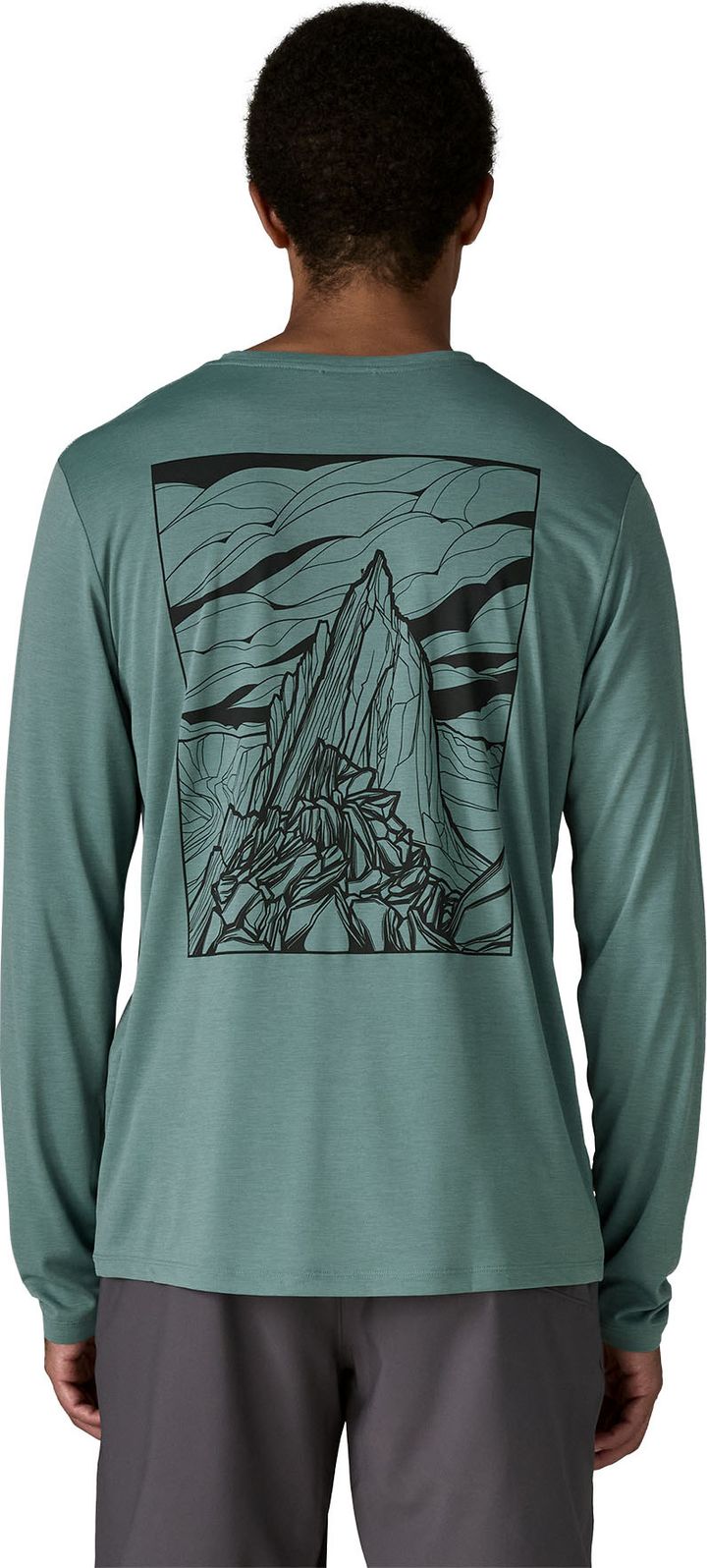 Patagonia Men's Long Sleeved Capilene Cool Daily Shirt Cloud Crag Blue Sage - Light Blue Sage X-dye Patagonia