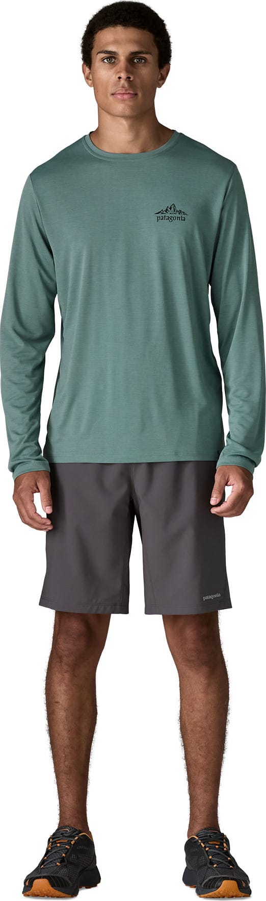 Patagonia Men's Long Sleeved Capilene Cool Daily Shirt Cloud Crag Blue Sage - Light Blue Sage X-dye Patagonia