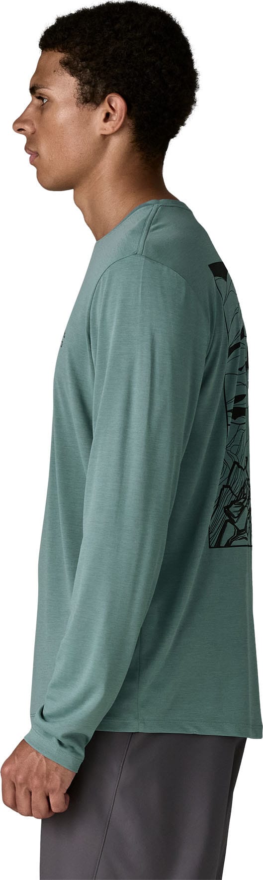 Patagonia Men's Long Sleeved Capilene Cool Daily Shirt Cloud Crag Blue Sage - Light Blue Sage X-dye Patagonia