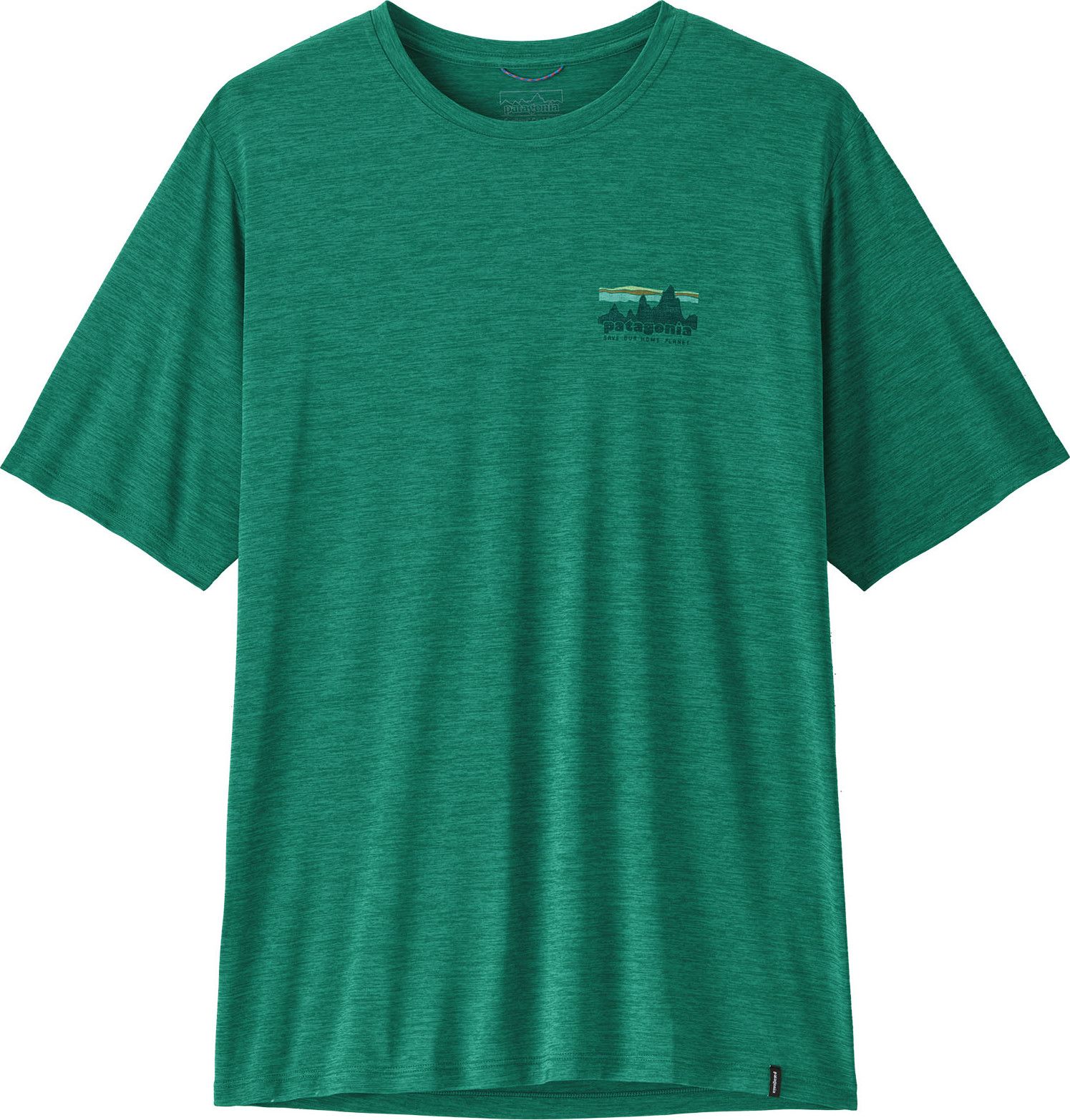 Patagonia Men's Capilene Cool Daily Shirt '73 Skyline Gem Green - Light Gem Green X-dye