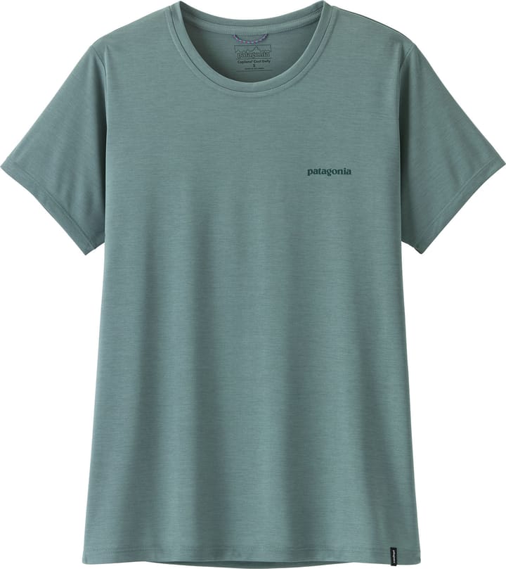 Patagonia Women's Capilene Cool Daily Shirt Boardshort Logo Blue Sage - Light Blue Sage X-dye Patagonia