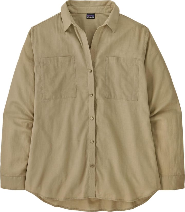 Patagonia Women's LW A/C Buttondown Windowpane Dobby: Weathered Stone Patagonia