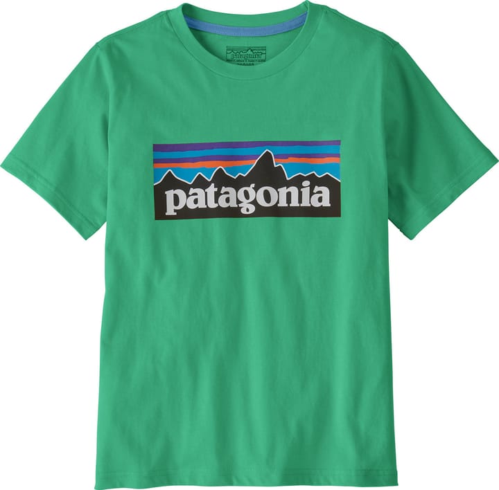 Patagonia Kids' P-6 Logo T-Shirt Aqua Stone Patagonia