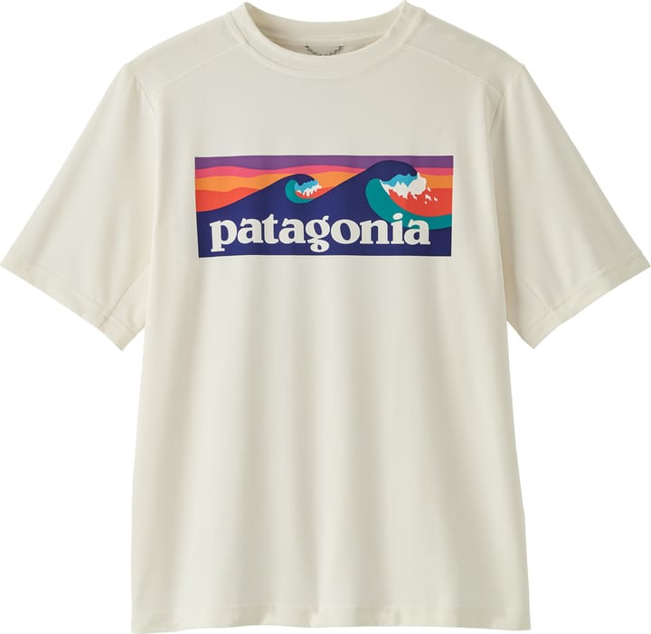 Patagonia Kids' Capilene Silkweight T-Shirt Boardshort Logo: White Patagonia