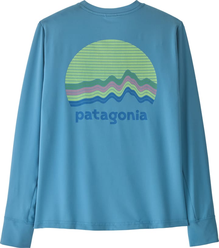 Patagonia Kids' Long Sleeved Capilene Silkweight T-Shirt Ridge Rise Moonlight: Shore Blue Patagonia