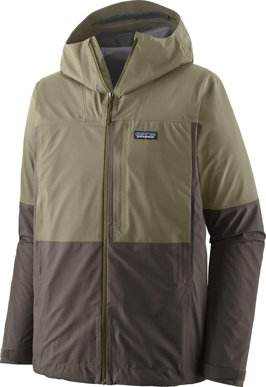 Patagonia Men's Boulder Fork Rain Jacket Forge Grey W/river Rock Green