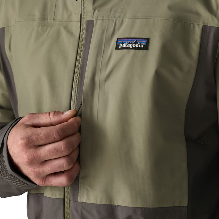 Patagonia Men's Boulder Fork Rain Jacket Forge Grey W/river Rock Green Patagonia