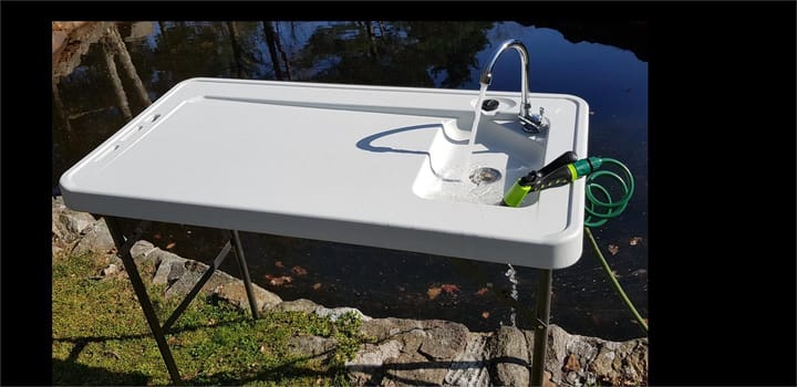 Osean Fiske/sløye bord m/vask og spyleslange Osean
