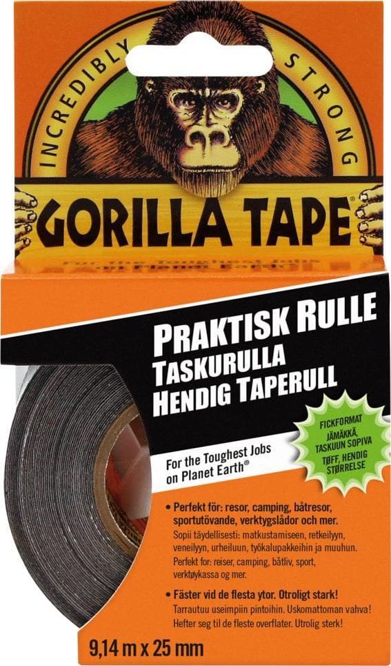 Gorilla Tape Handy Roll Black Gorilla