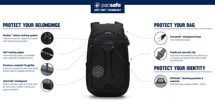 Pacsafe EXP 28L Anti-Theft Backpack Slate Pacsafe