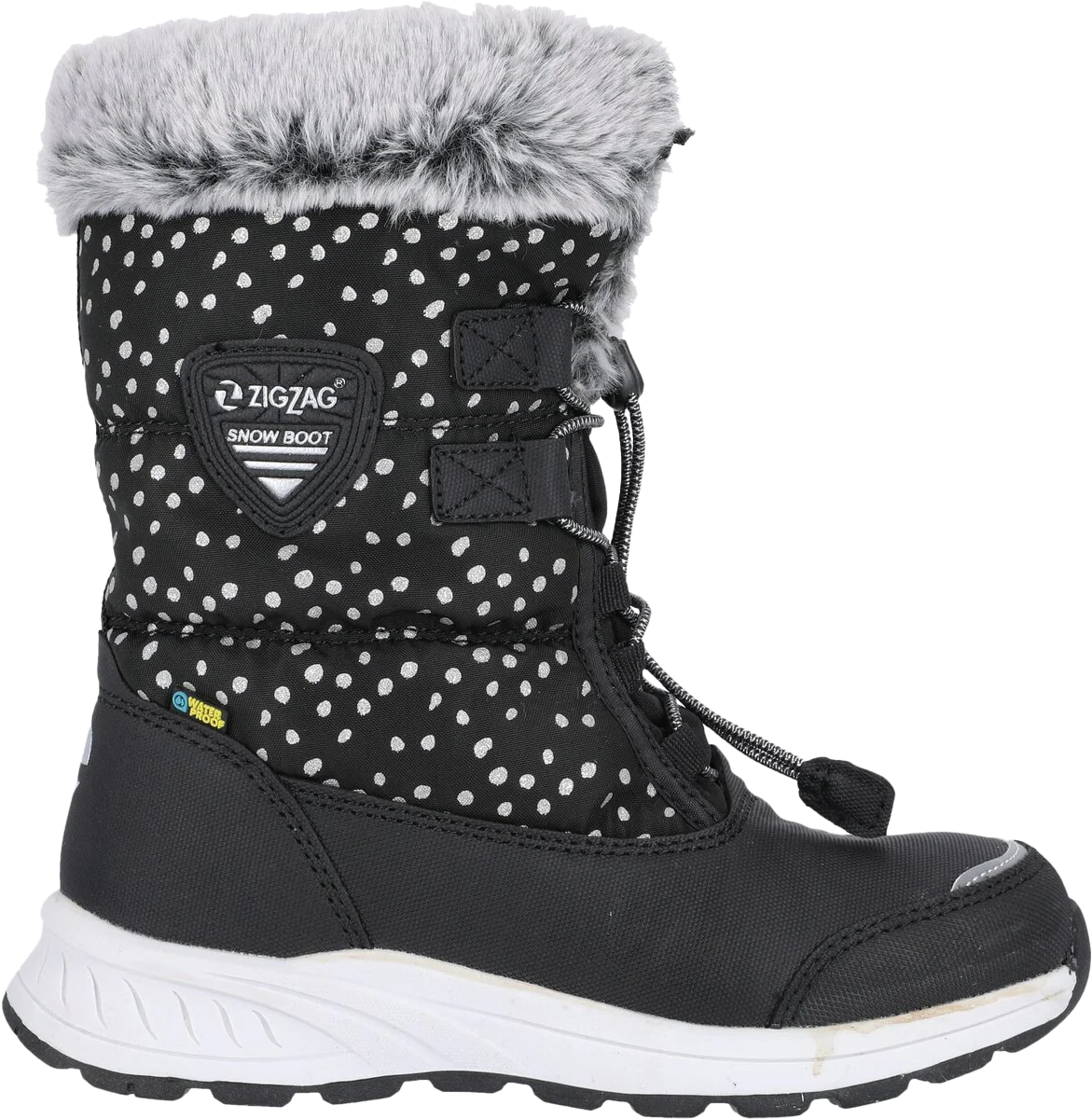 ZigZag Kids' Wesend Boot Waterproof V2 Black/Dots Vinterkängor 26