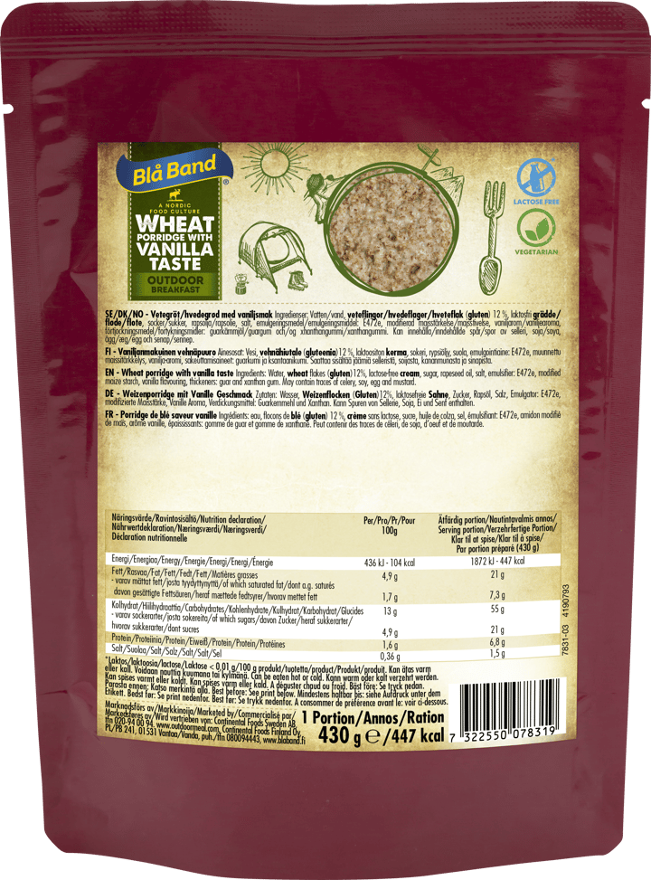 Blå Band Vanilla Flavoured Wheat Porridge Blå Band