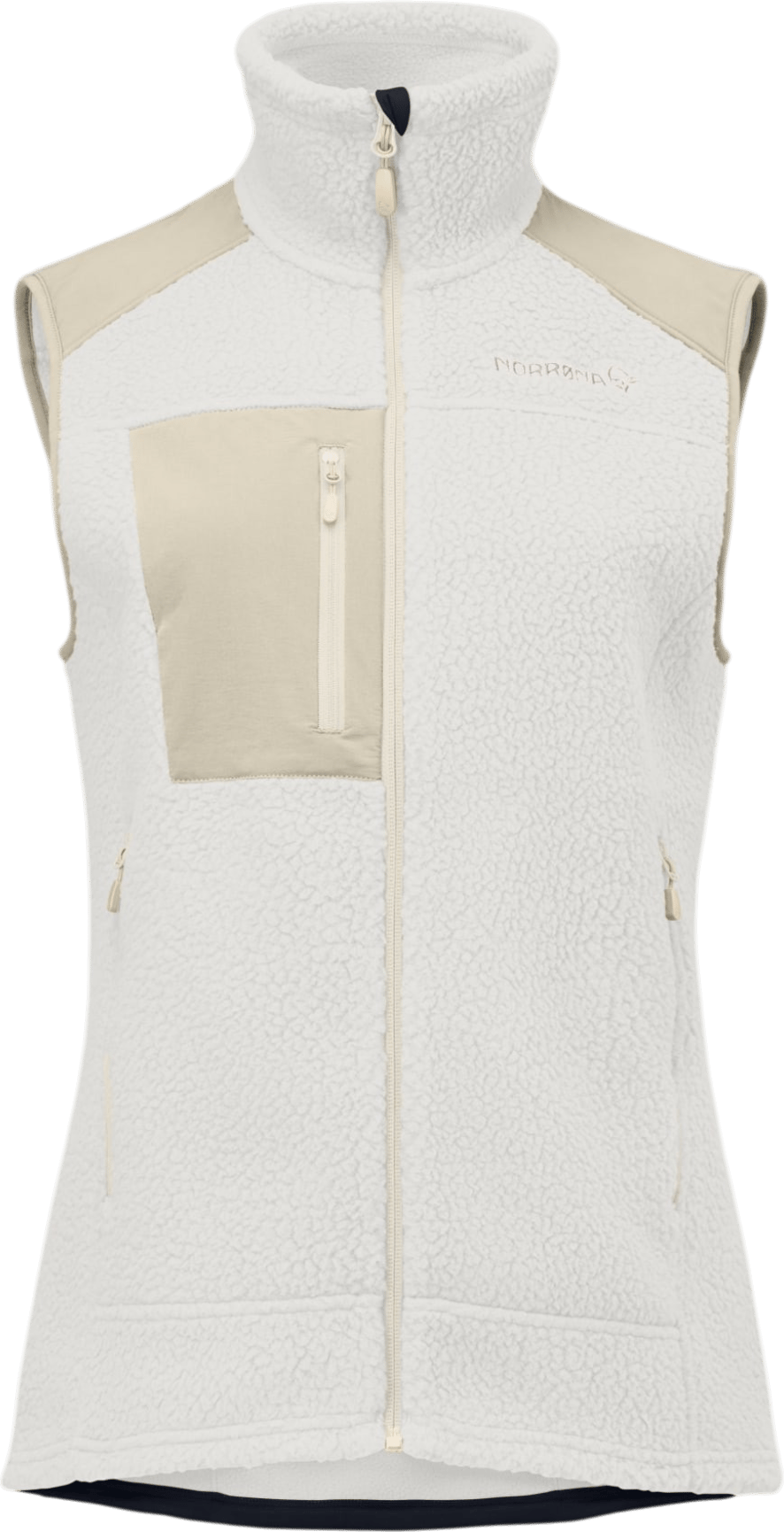 Norrøna Women's Trollveggen Warm3 Vest Whisper White/oatmeal