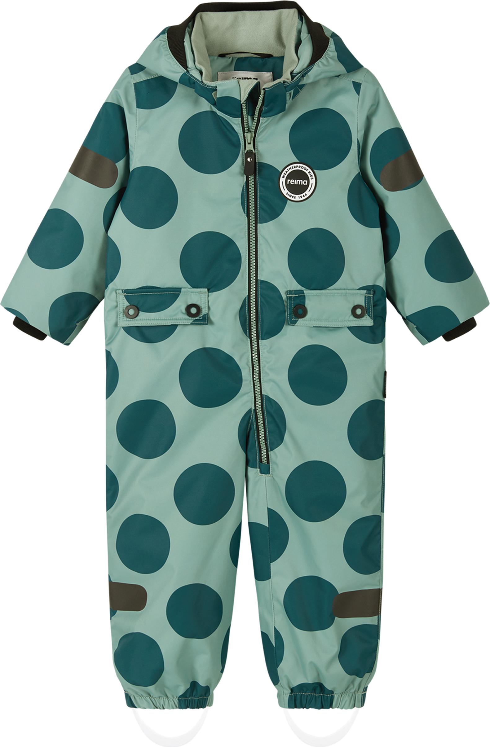 Reima Kids' Waterproof Overall Marte Mid Stone Green-Aop