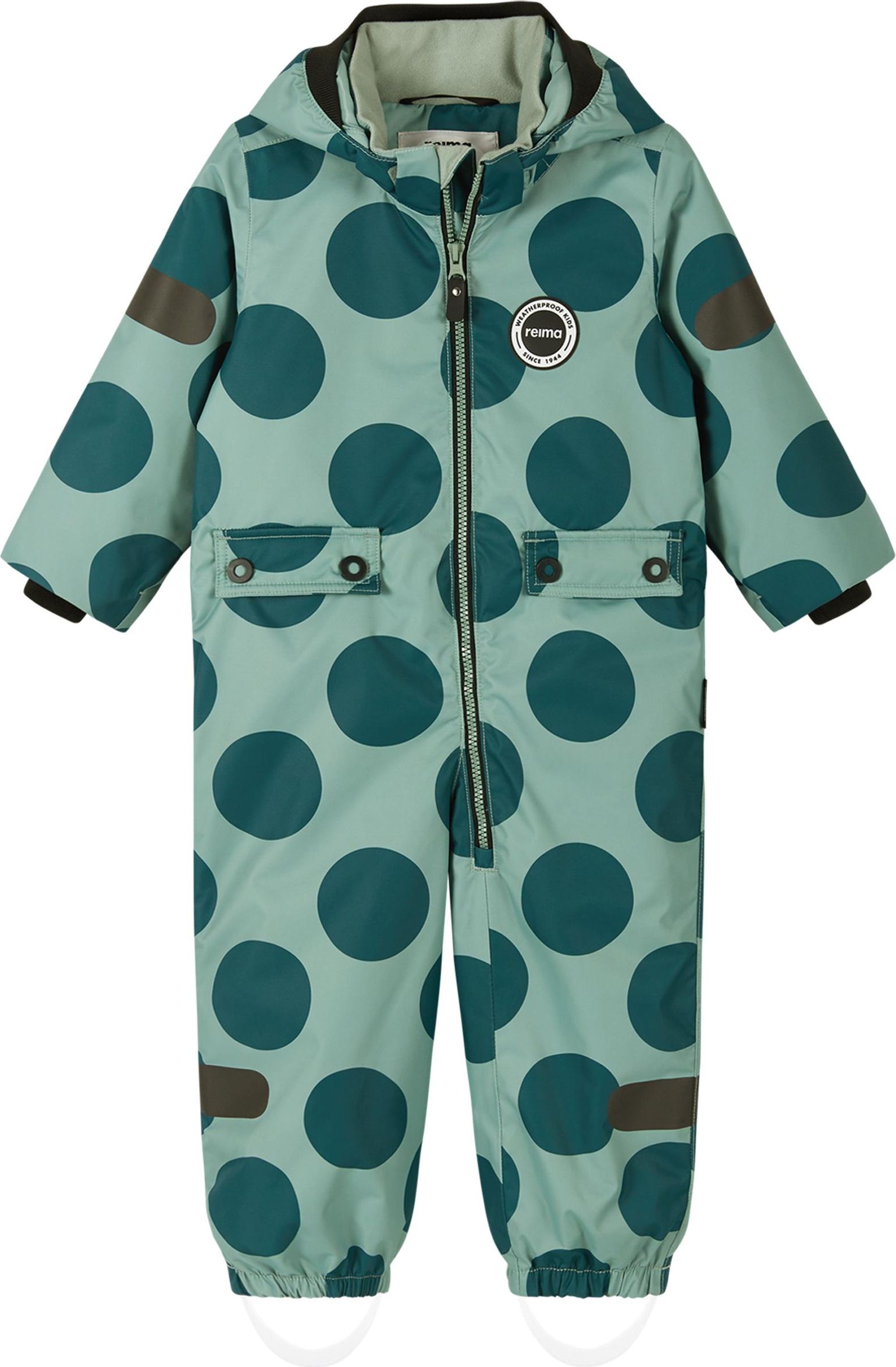 Reima Kids' Waterproof Overall Marte Mid Stone Green-Aop