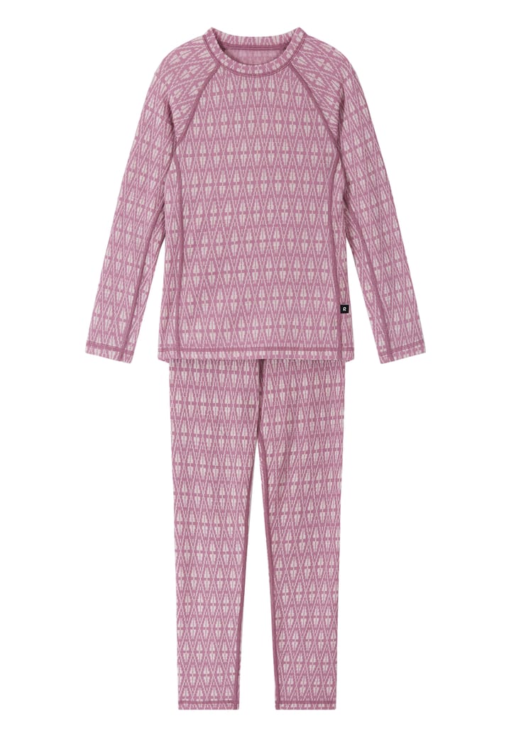 Reima Wool Base Layer Set, Taival, Aop Grey Pink Reima